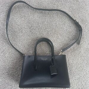 kate spade Black Pebbled Leather Mini Satchel with Crossbody Strap